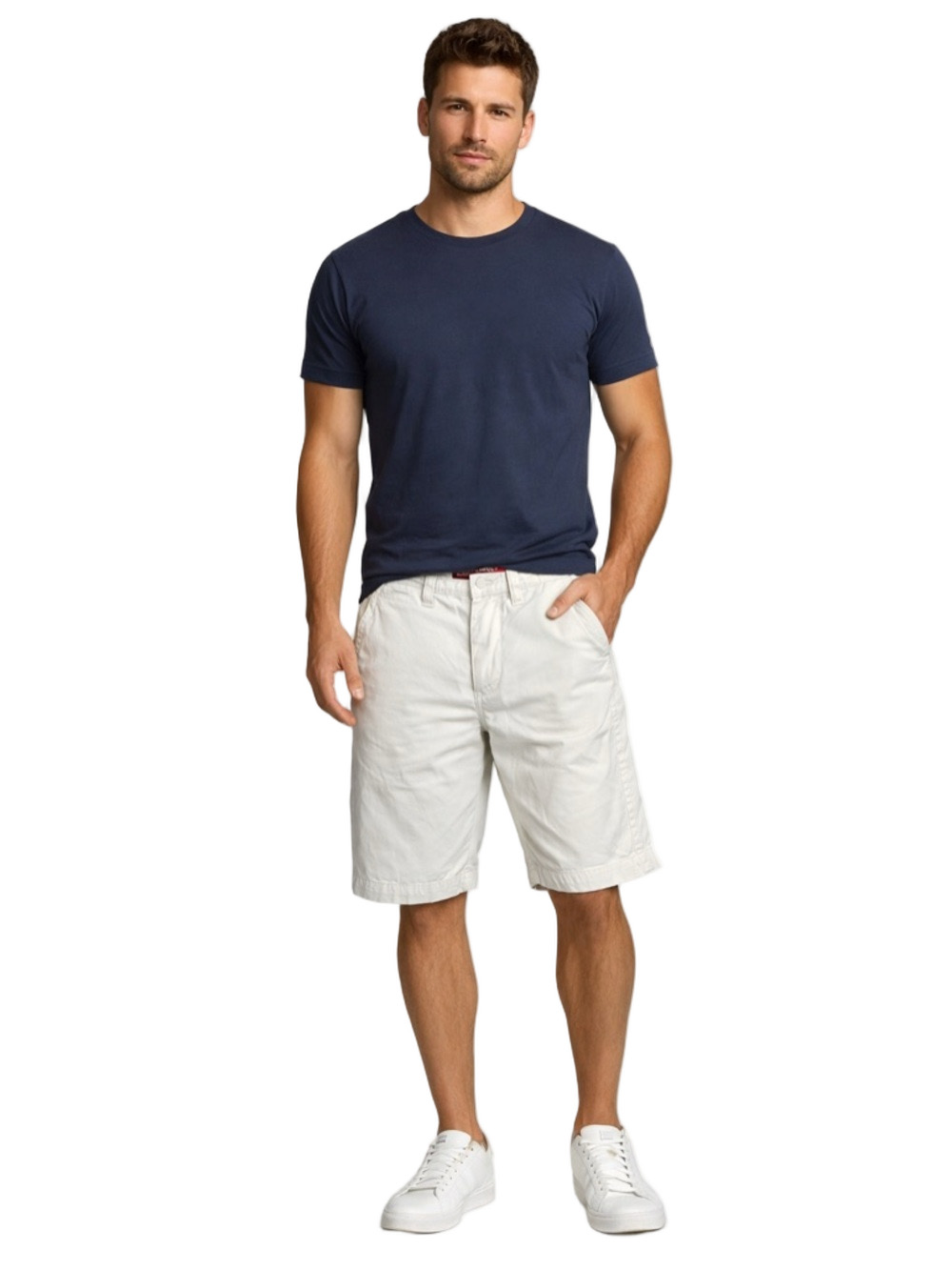 Arizona Jean Companyflex short classic fit White Men's Flat Front Shorts